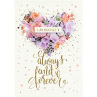 CACTUS Hochzeitskarte "Mr & Mrs Luftballonherzen"