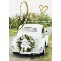 CACTUS Hochzeitskarte "Mr & Mrs Luftballonherzen"