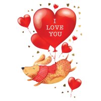 CACTUS Carte de voeux I love you