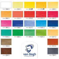 ROYAL TALENS Coffret en bois aquarelle Van Gogh, set de 24