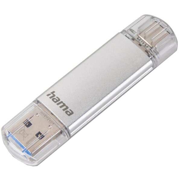 hama USB 3.0 3.1 Speicherstick "C-Laeta", 256 GB, silber