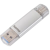 hama USB 3.0 3.1 Speicherstick "C-Laeta", 256 GB, silber