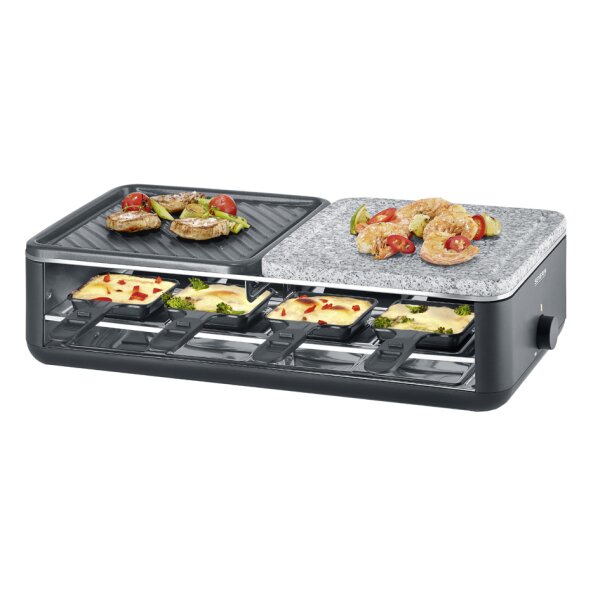SEVERIN Raclette-Grill RG 2366, Naturgrillstein Grillplatte