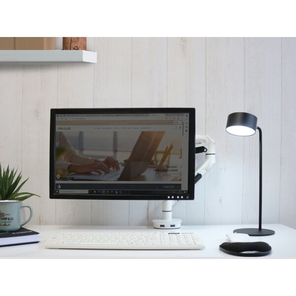 UNiLUX Akku-LED-Tischleuchte Wandleuchte SUNSET, schwarz
