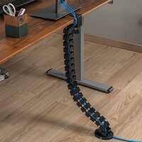 LogiLink Kabelkanal mit Tischklemme & Standfuss, schwarz
