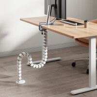 LogiLink Kabelkanal mit Tischklemme & Standfuss, schwarz