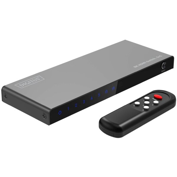DIGITUS 8K HDMI Switch, 5x1, schwarz
