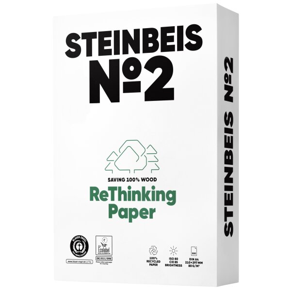 Steinbeis Multifunktionspapier Nr.2, A4, 80 g qm, weiss