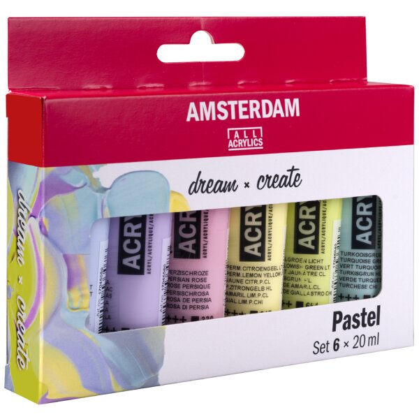 ROYAL TALENS Peinture acrylique AMSTERDAM Pastel, 6 x 20 ml