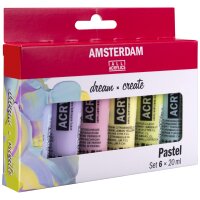 ROYAL TALENS Acrylfarbe AMSTERDAM Pastell, 6 x 20 ml