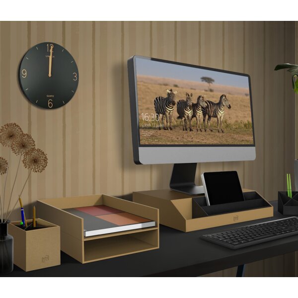 UNiLUX Wanduhr Quarzuhr SAVANA, Durchmesser: 300 mm, schwarz