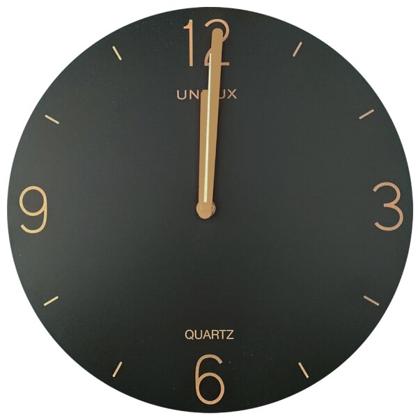 UNiLUX Wanduhr Quarzuhr SAVANA, Durchmesser: 300 mm, schwarz