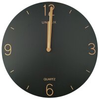 UNiLUX Wanduhr Quarzuhr SAVANA, Durchmesser: 300 mm, schwarz