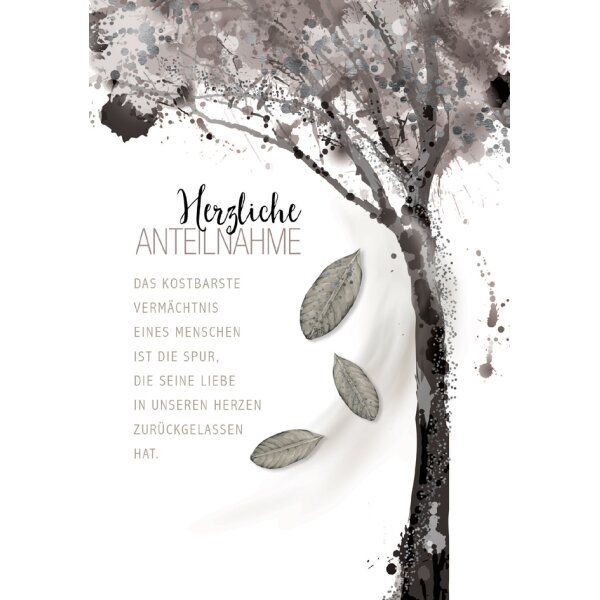 CACTUS Trauerkarte "Fliegende Pusteblumen"