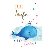CACTUS Taufkarte "Pinker Wal"