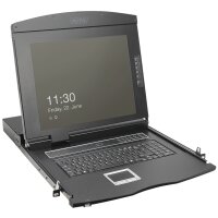 DIGITUS Modulare HD LCD KVM Konsole mit 48,26 cm (19) TFT