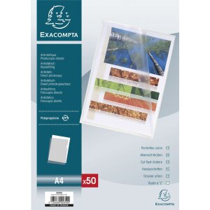 EXACOMPTA Sichthülle, DIN A4, PP 0,12 mm, genarbt