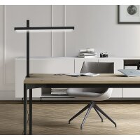 UNiLUX Lampe de bureau à LED ZENITH, pince, gris...