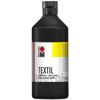 Marabu Peinture pour tissu Textil, flacon 500 ml, noir