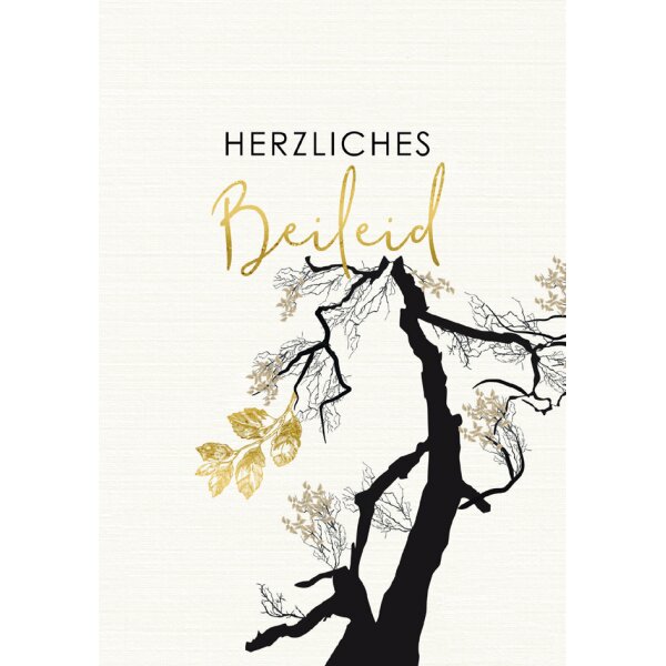 CACTUS Trauerkarte "Herbstwald & Blatt"