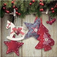 CACTUS Serviette à motif de Noël...