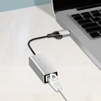 LogiLink Adaptateur réseau Ethernet USB vers RJ45, gris