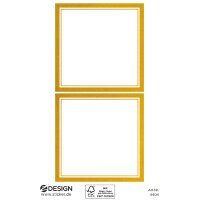 ZDesign HOME Étiquette, cadre doré, 50 x 50 mm