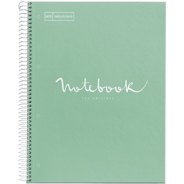 MIQUELRIUS Cahier à spirale Notebook EMOTIONS, A4, menthe