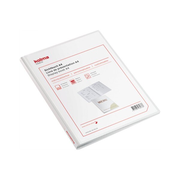 KOLMA Sichtbuch Vario A4 03.744.16 weiss 20 Taschen