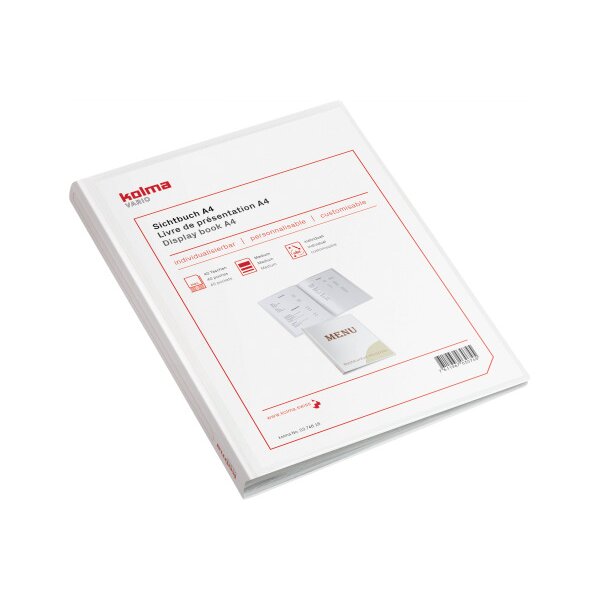 KOLMA Livre pr&eacute;sentation Vario A4 03.746.16 blanc 40 poches
