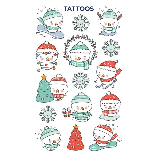 ZDesign KIDS Weihnachts-Tattoos "Schneemann"