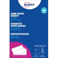 AVERY Einsteck-Namensschild, 190 g qm, 74 x 34 mm, weiss