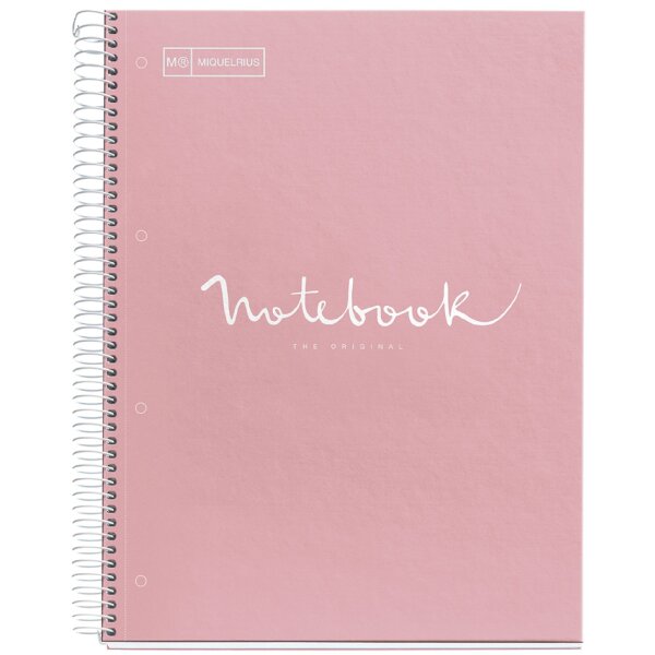 MIQUELRIUS Cahier à spirale Notebook EMOTIONS, A4, gris