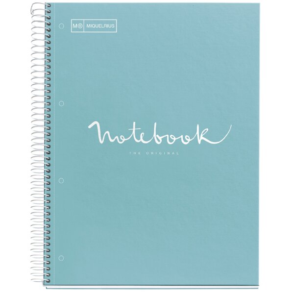 MIQUELRIUS Cahier à spirale Notebook EMOTIONS, A4, gris