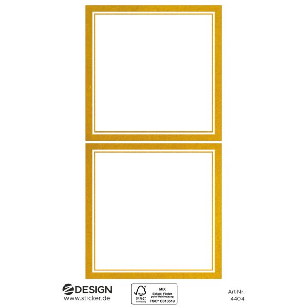 ZDesign HOME Haushalts-Etiketten, Rahmen gold, 50 mm