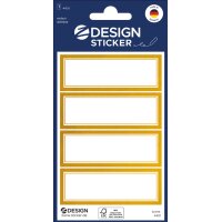 ZDesign HOME Haushalts-Etiketten, Rahmen gold, 50 mm