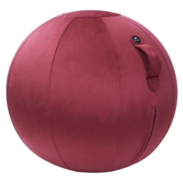 ALBA Ballon dassise ergonomique MHBALL, velours, bordeaux
