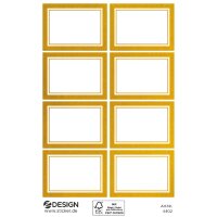ZDesign HOME Étiquette, cadre doré, 38 x 24 mm