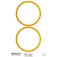 ZDesign HOME Étiquette, cadre doré, 38 x 24 mm