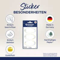 ZDesign HOME Haushalts-Etiketten, mit Zierrahmen, oval