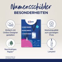 AVERY Pochette badge avec lacet textile, 105 x 148 mm
