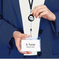 AVERY Tour de cou avec enrouleur, noir