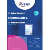 AVERY Pochette badge XL, 105 x 148 mm, transparent