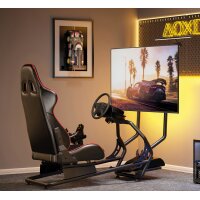 LogiLink Racing-Simulator Cockpit mit Monitorhalterung