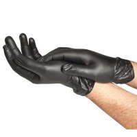 Spontex Gants en vinyle Extra Black, taille: M, noir