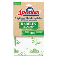 Spontex Torchon Bambus, pack de 5
