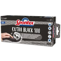 Spontex Gant en vinyle Extra Black, taille: L, noir