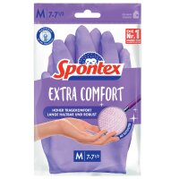 Spontex Gant en latex Extra Comfort, taille: M, lilas