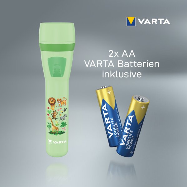 VARTA Kinder-Taschenlampe "Kids Flashlight", gr&uuml;n