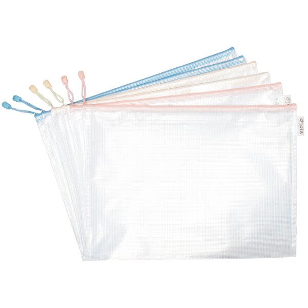 djois by tarifold Pochette à zip ZIPPER Pastel, A5, assorti